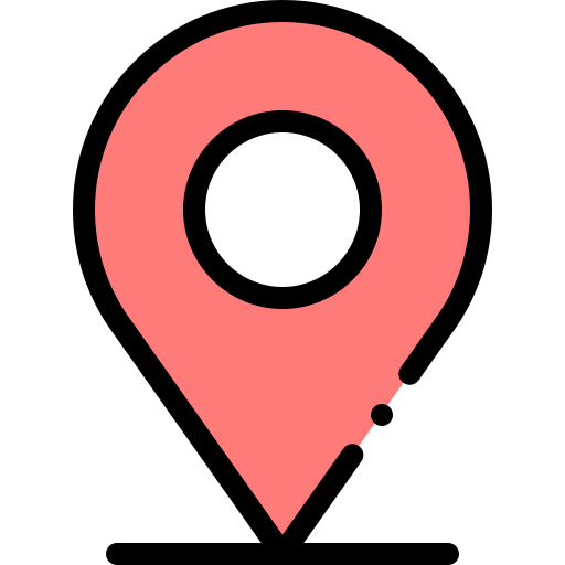 ubicación del mapa Detailed Rounded Lineal color icono