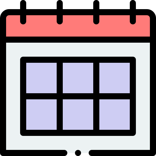 カレンダー Detailed Rounded Lineal color icon