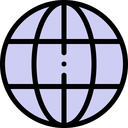 World grid Detailed Rounded Lineal color icon