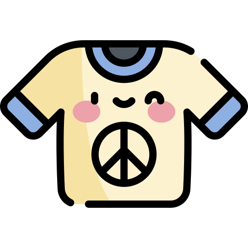 camiseta Kawaii Lineal color icono