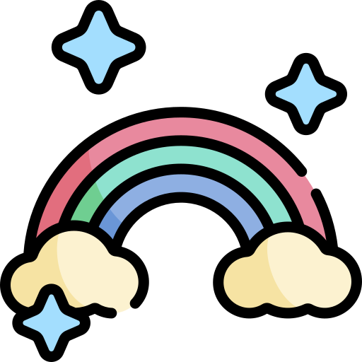 regenbogen Kawaii Lineal color icon