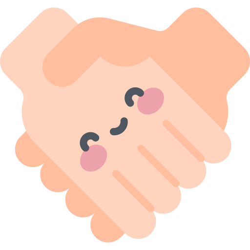 Handshake Kawaii Flat icon