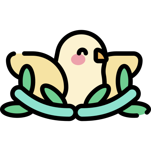 duif Kawaii Lineal color icoon