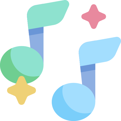 Musical notes Kawaii Flat icon