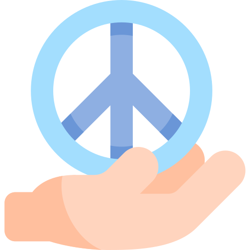 símbolo de paz Kawaii Flat Ícone