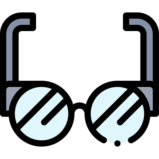 Glasses Detailed Rounded Lineal color icon