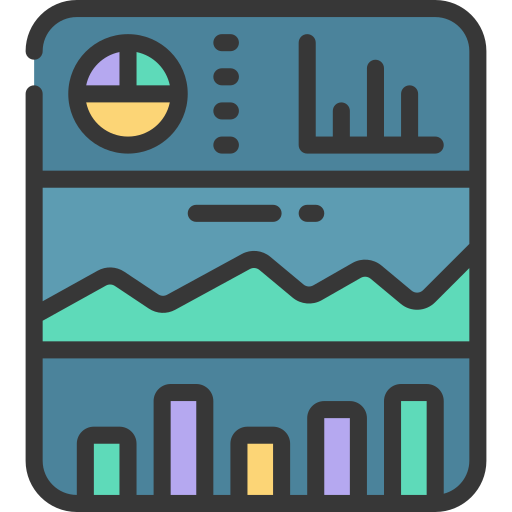 analítica de datos Juicy Fish Soft-fill icono