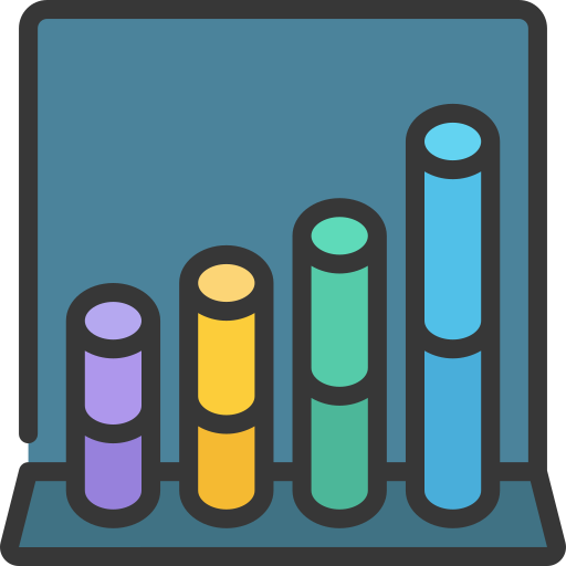 Bar chart Juicy Fish Soft-fill icon