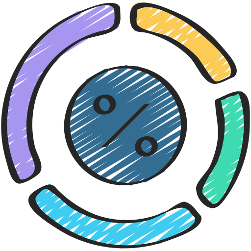 gráfico circular Juicy Fish Sketchy icono