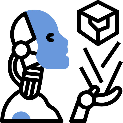 Artificial intelligence Winnievizence Blue icon