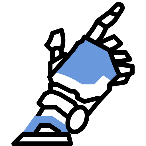 Robotic hand Winnievizence Blue icon