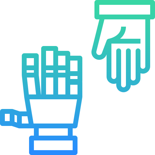 Robot hand Winnievizence Outline gradient icon