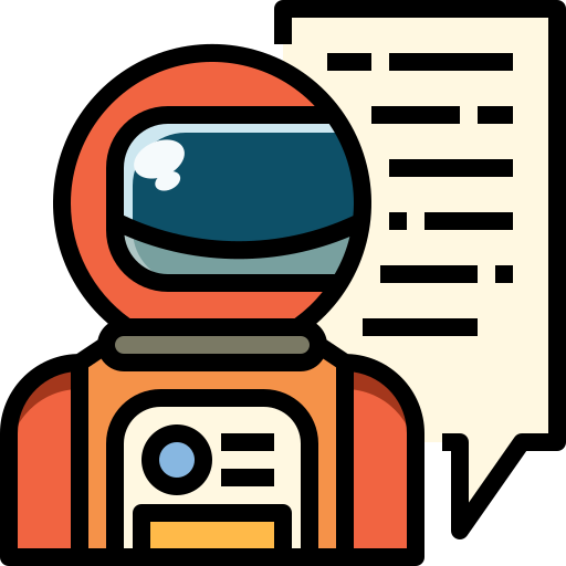 우주 비행사 Winnievizence Lineal color icon