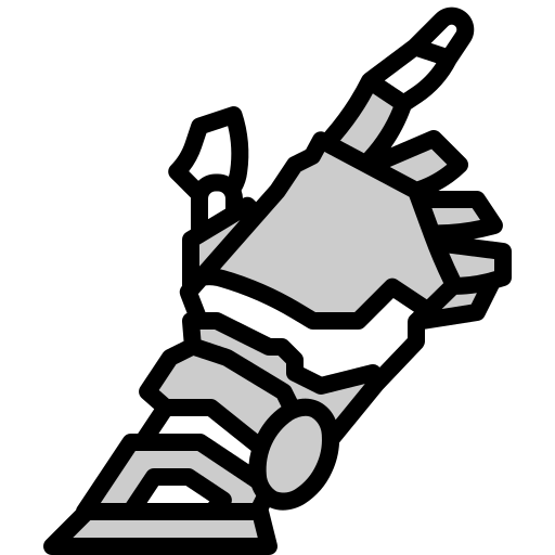 Robotic hand Winnievizence Grey icon