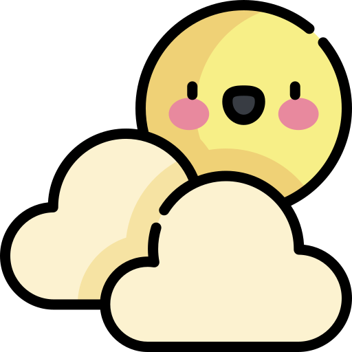 Cloudy Kawaii Lineal color icon