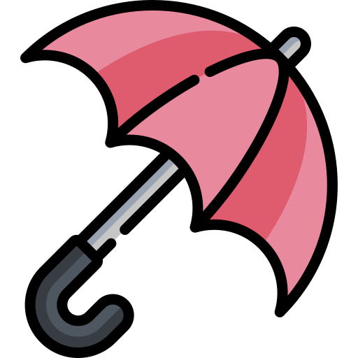 Зонтик Kawaii Lineal color иконка
