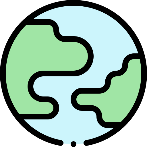 Earth Detailed Rounded Lineal color icon