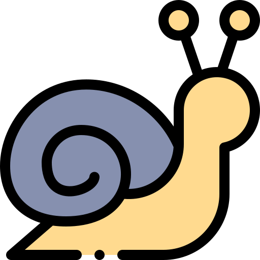 caracol Detailed Rounded Lineal color Ícone