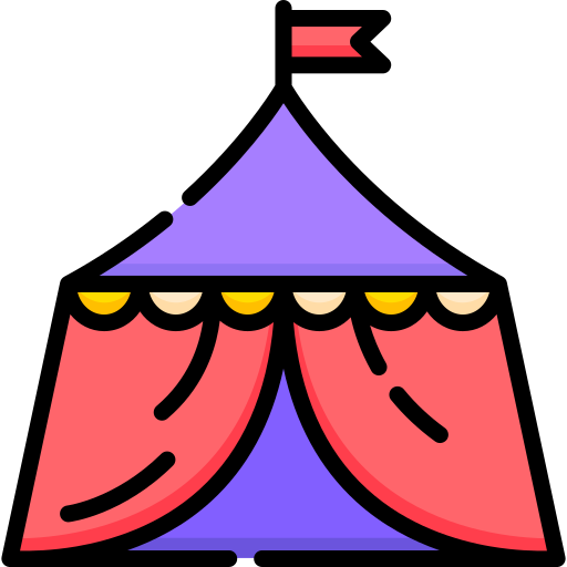 Circus tent Special Lineal color icon
