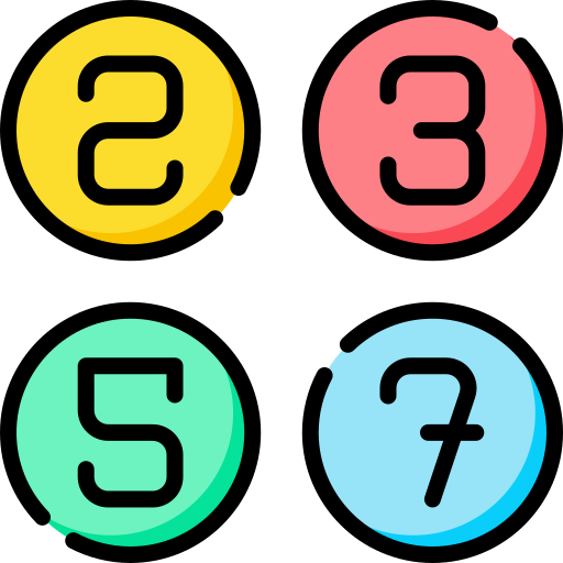 números Special Lineal color icono
