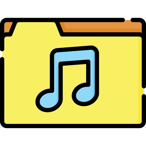 folder muzyczny Special Lineal color ikona