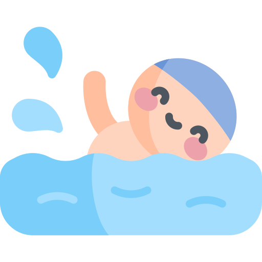 nadando Kawaii Flat icono