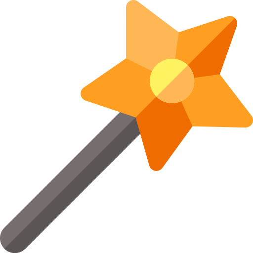 Magic wand Basic Rounded Flat icon