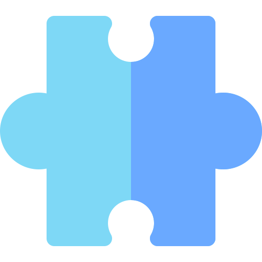 puzzle Basic Rounded Flat icona