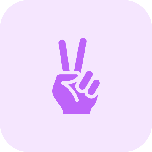 zwei finger Pixel Perfect Tritone icon