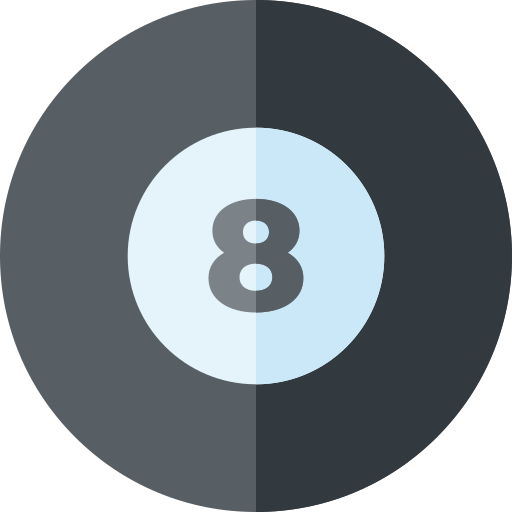 8 ball Basic Straight Flat icon