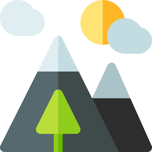 山脈 Basic Rounded Flat icon