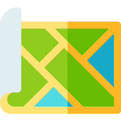 地図 Basic Rounded Flat icon