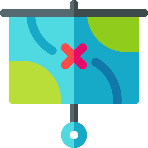 Hanging map Basic Rounded Flat icon