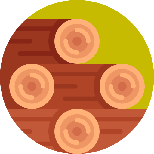 tronco d'albero Detailed Flat Circular Flat icona
