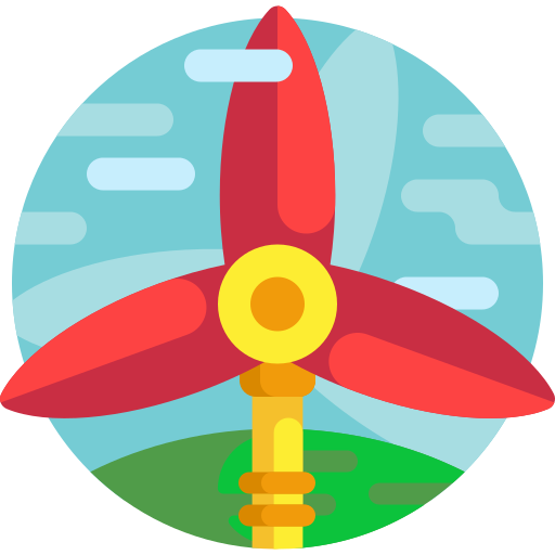 Wind turbine Detailed Flat Circular Flat icon