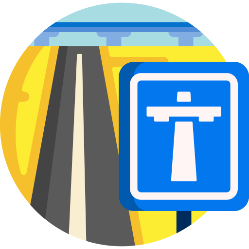 autopista Detailed Flat Circular Flat icono