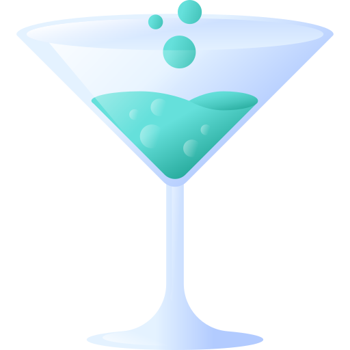 Cocktail glass 3D Color icon