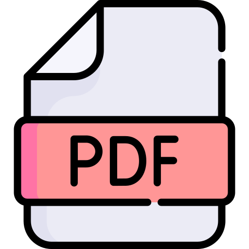 pdf Kawaii Lineal color icono