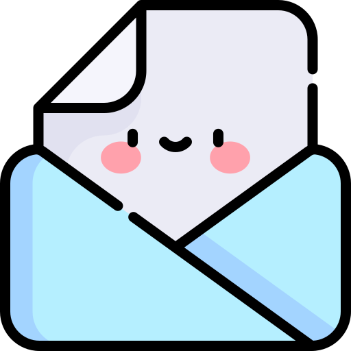correo electrónico Kawaii Lineal color icono