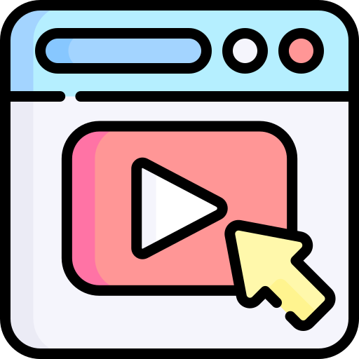 ビデオ Kawaii Lineal color icon