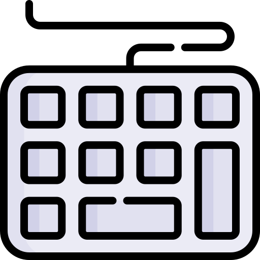 teclado Kawaii Lineal color icono