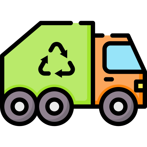 camion della spazzatura Special Lineal color icona