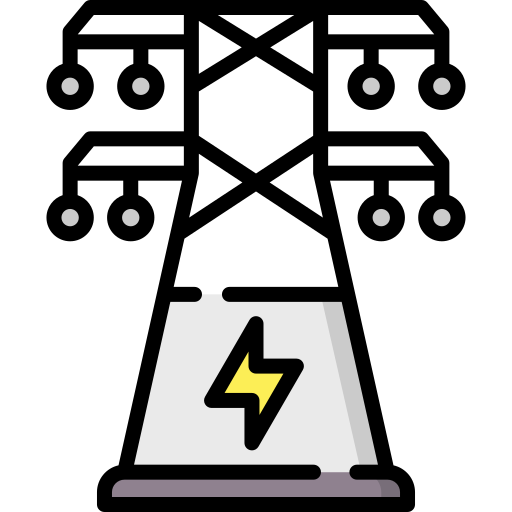 elektrischer turm Special Lineal color icon