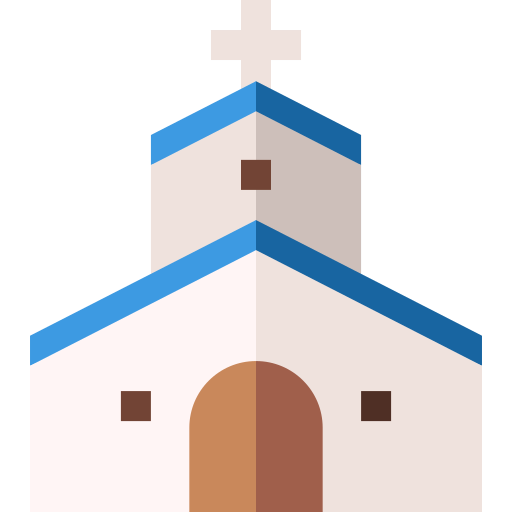 igreja Basic Straight Flat Ícone