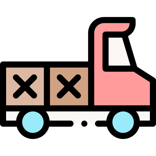 トラック Detailed Rounded Lineal color icon