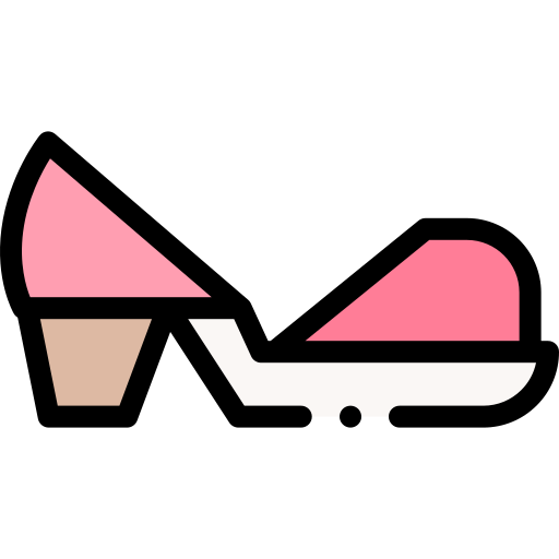 Shoe Detailed Rounded Lineal color icon