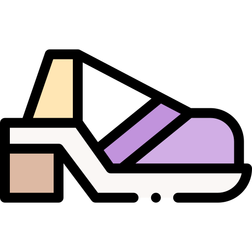 sandały Detailed Rounded Lineal color ikona