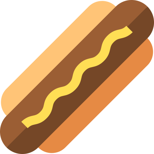 Hotdog Basic Straight Flat icon