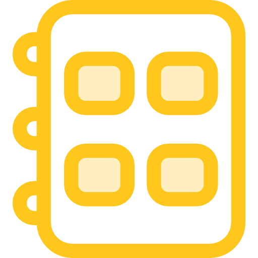 agenda Monochrome Yellow icon