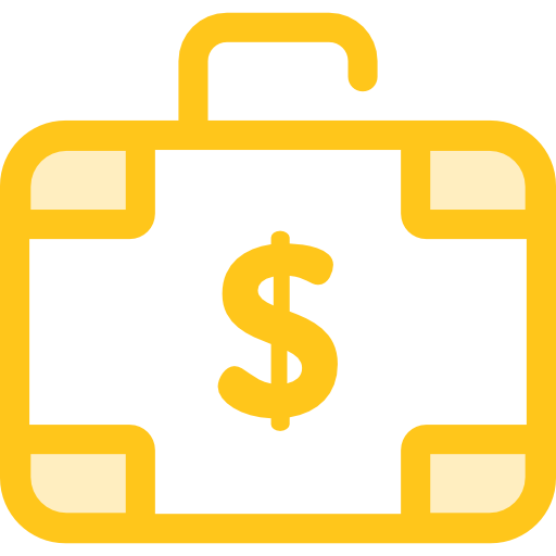 Briefcase Monochrome Yellow icon